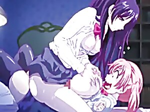 Busty manga pornography entertain pass gets titty coupled with stained poon making out wide of tranny anime